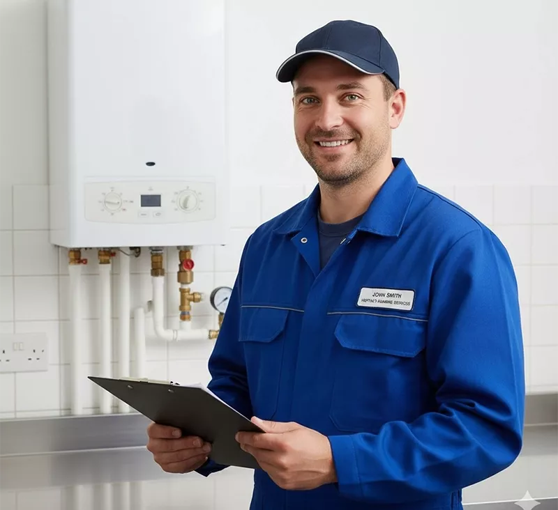 Imagen destacando el servicio técnico de calderas en Asturias, con más de 20 años de experiencia en reparación y mantenimiento, ofreciendo trato cercano y profesional.